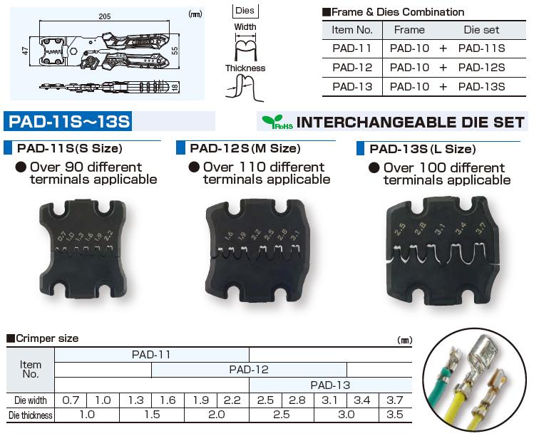 Kìm bấm cos, kìm bấm đầu cos PAD-11, PAD-12, PAD-13, kìm bấm đầu cos các loại
