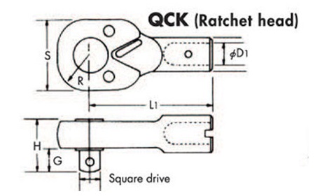 Đầu rời cờ lê lực, Kanon QCK, 200QCK