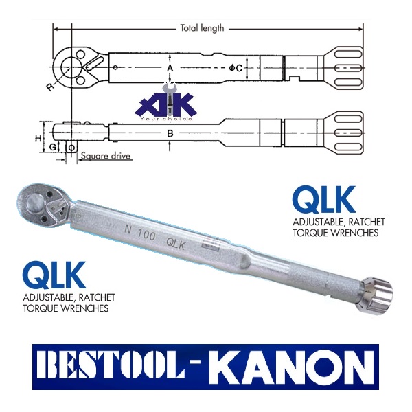 Cờ lê lực kiểu đặt lực, cần xiết lực đặt lực