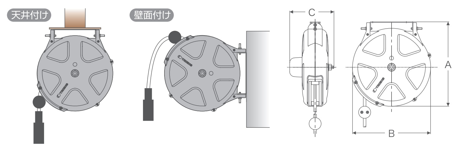 Cuộn dây khí 10m, cuộn dây Sankyo Reels