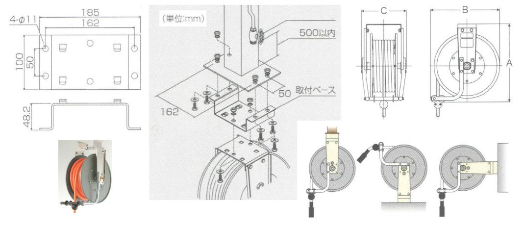 Cuộn dây khí nén tự rút, cuộn dây tự rút Sankyo, Sankyo SHR-40P