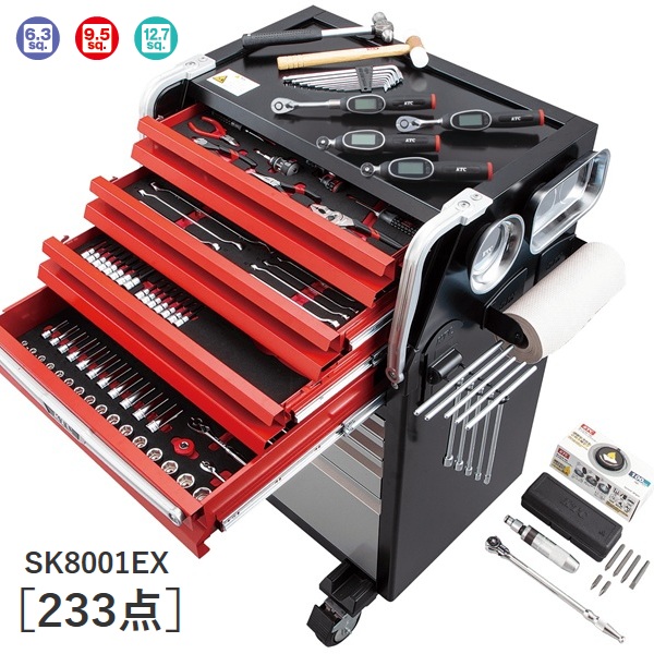 Bộ dụng cụ cao cấp, KTC SK8001EX, cờ lê lực điện tử