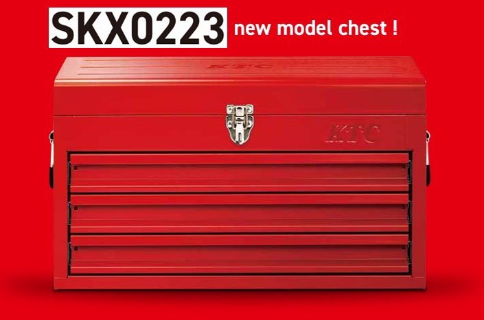 Hộp đựng dụng cụ KTC, KTC SKX0223R, hộp đựng 3 ngăn kéo