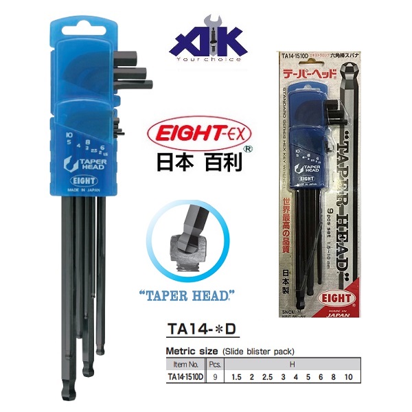 Bộ lục giác Eight Nhật, bộ lục giác nhập khẩu, Eight Tool, Eight Japan