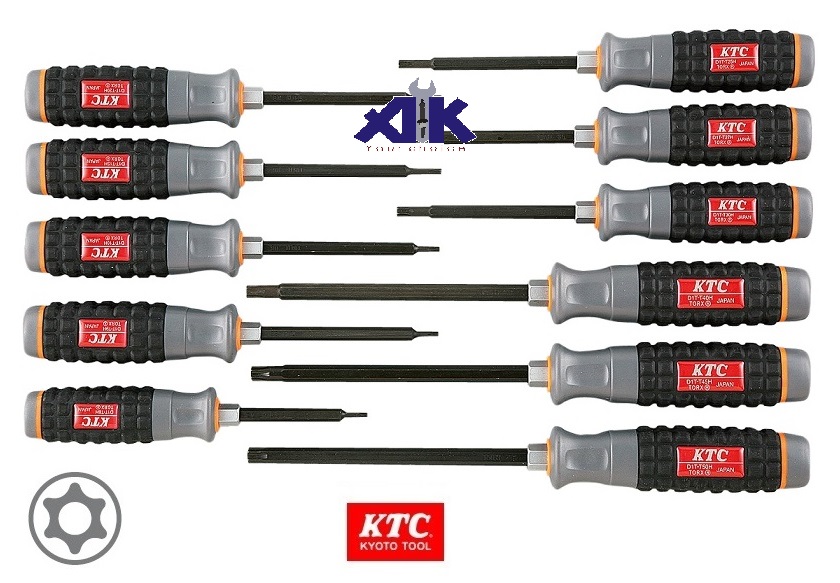 Bộ tô vít sao 11 cỡ, KTC TD1TH11, bộ tô vít mũi hoa thị KTC