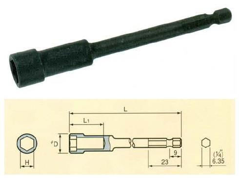 Thanh vặn ốc đầu tuýp, thanh vặn với đầu tuýp, thanh vặn ốc dài 70mm, thanh vặn ốc dùng cho lắp ráp