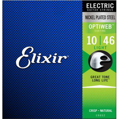 Bộ Dây Đàn Elixir Electric Guitar Strings 19052 (Dây Guitar Điện cỡ 10 - Phủ lớp Optiweb cao cấp)