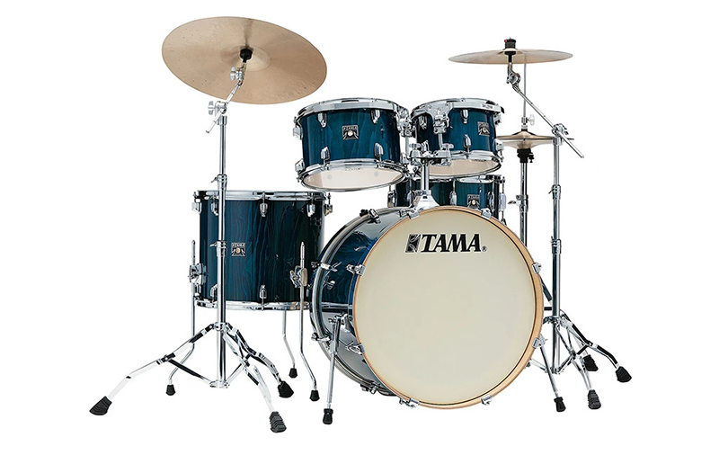 TAMA CL52KRSP-GHP Superstar Classic Exotix 5-Piece Drum Shell Kit, Gloss Sapphire Lacebark Pine