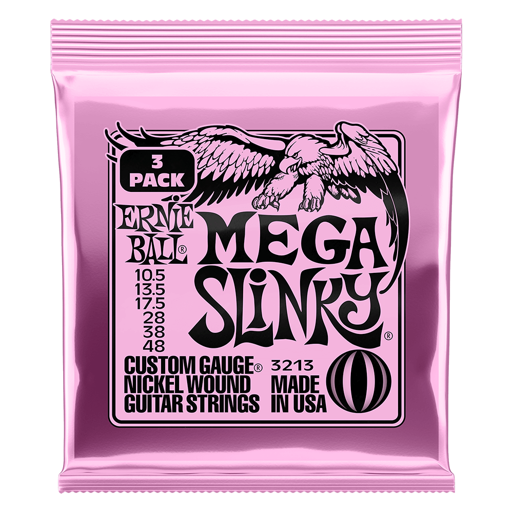 Dây Đàn Guitar Điện Ernie Ball 3213 Mega Slinky Nickel Wound - Cỡ .0105-.048