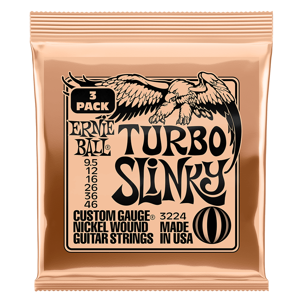 Dây Đàn Guitar Điện Ernie Ball 3224 Turbo Slinky Nickel Wound - Cỡ .0095-.046