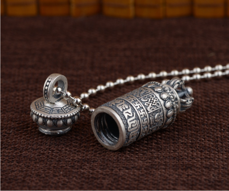 MẶT DÂY CHUYỀN TRỤ KINH LUÂN - BÁT BẢO PHẬT GIÁO - DC429