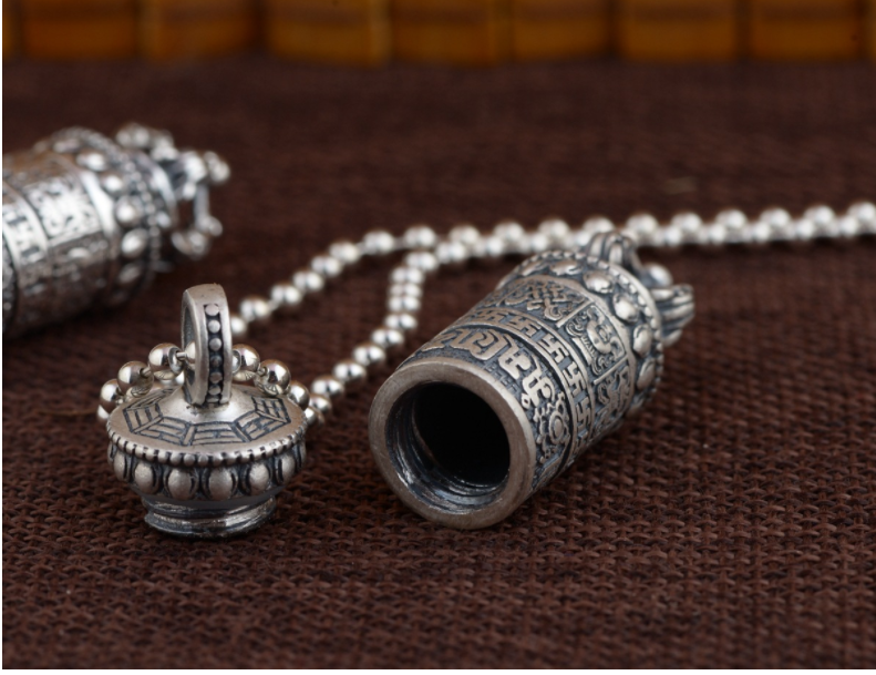 MẶT DÂY CHUYỀN TRỤ KINH LUÂN - BÁT BẢO PHẬT GIÁO - DC429