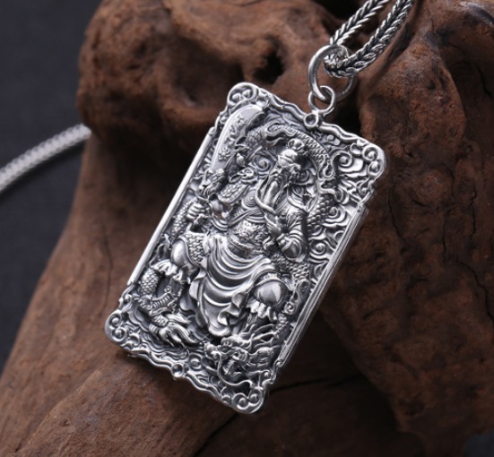 Mặt Dây Chuyền Khắc Quan Công Hàng Rồng - DC514