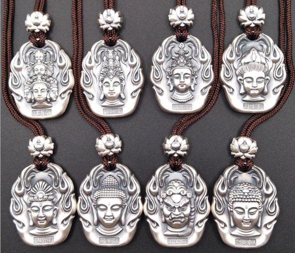 Mặt Dây Chuyền Văn Thù Bồ Tát - Khắc Om Mani Padme Hum - DC5344