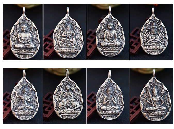 Mặt Dây Chuyền Đại Thế Chí Bồ Tát - Khắc Om Mani Padme Hum - DC5373