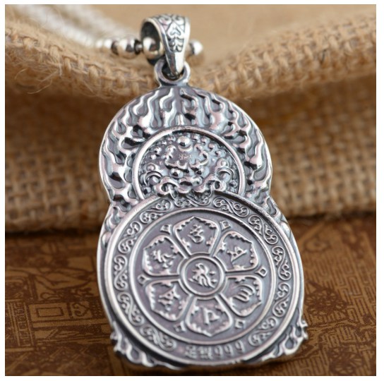 Mặt Dây Chuyền Bất Động Minh Vương - Khắc Om Mani Padme Hum - DC539
