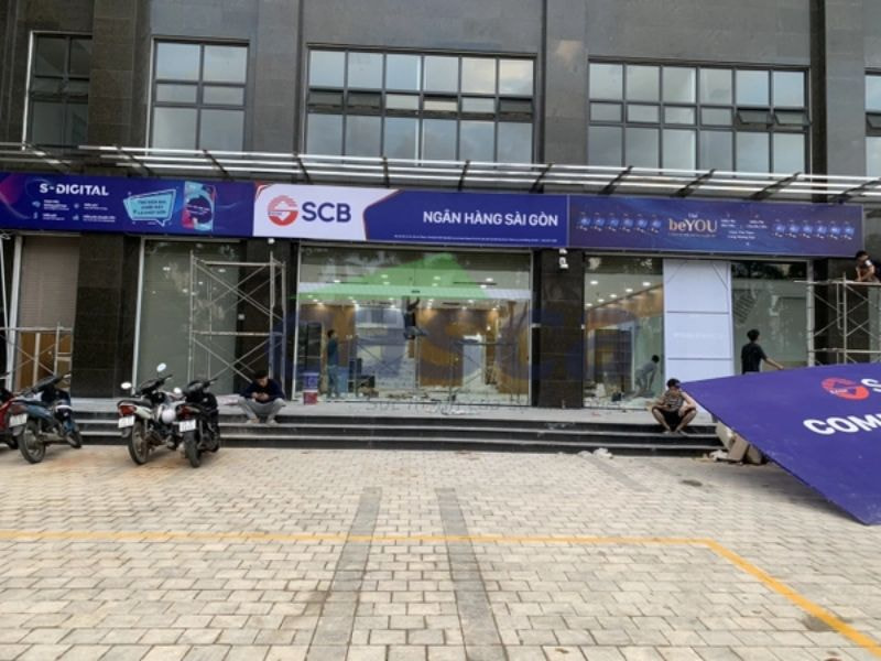 CASCA lắp đặt cửa tự động tại Ngân Hàng SCB sài gòn ở Hà Đông Hà Nội