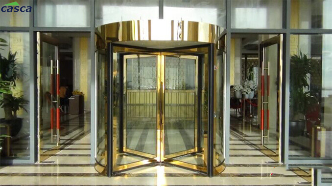 Hình ảnh cửa xoay tròn tự động khách sạn