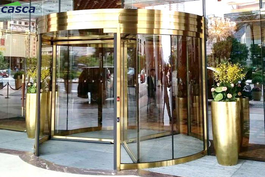 cửa xoay tròn tự động có 5 chế độ vận hành