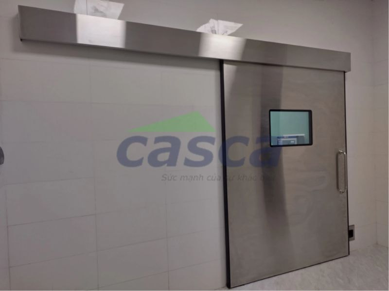 Thi công cửa tự động phòng mổ Trung tâm Y tế Phúc Yên, Vĩnh Phúc