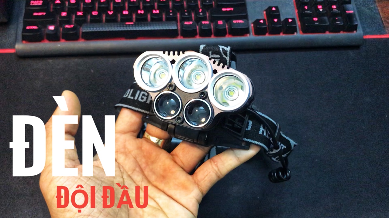 ĐÈN PIN ĐỘI ĐẦU ĐA NĂNG 5 BÓNG LED CAO CẤP