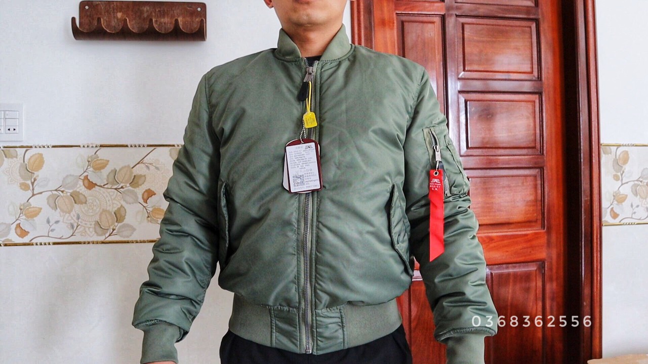 Áo Khoác Bomber Alpha MA-1 Cổ Tim