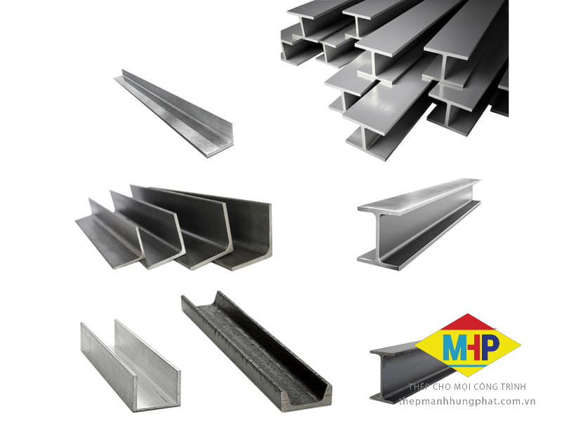 Thép hình là loại thép có hình dạng các loại chữ như H, I, U, V, C