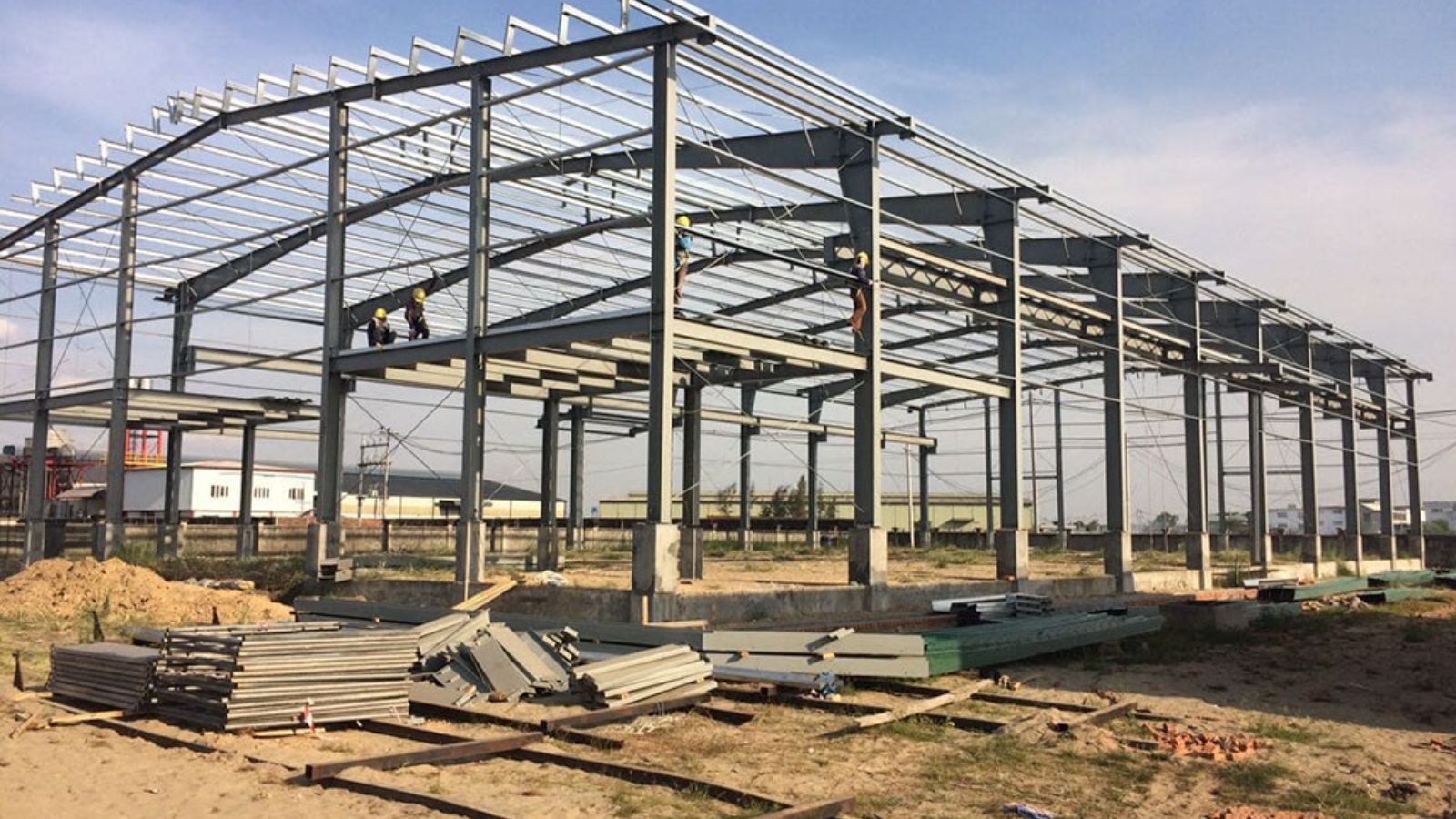 Kết cấu thép được hình thành từ các cấu kiện thép