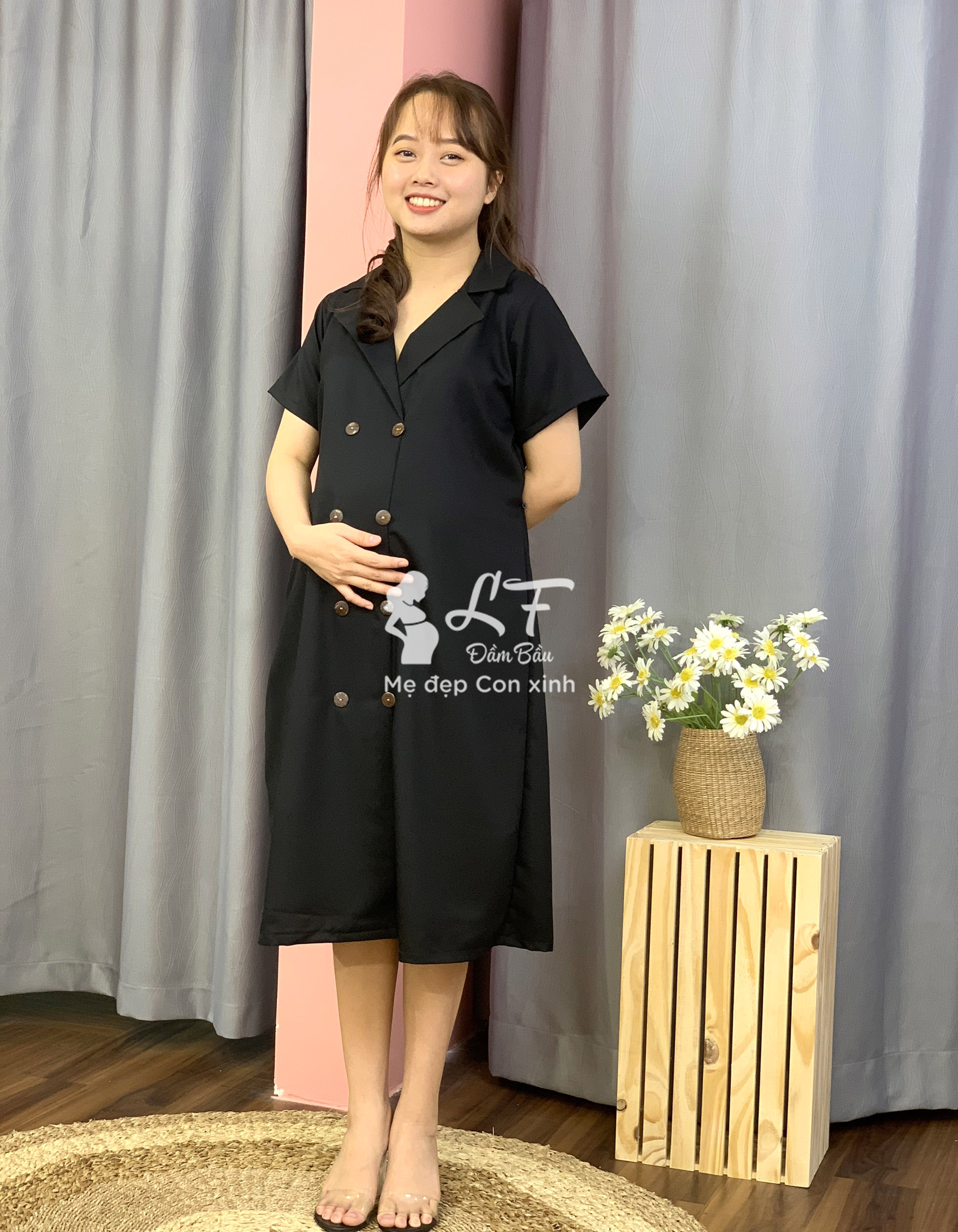 Đầm bầu DM95 đen