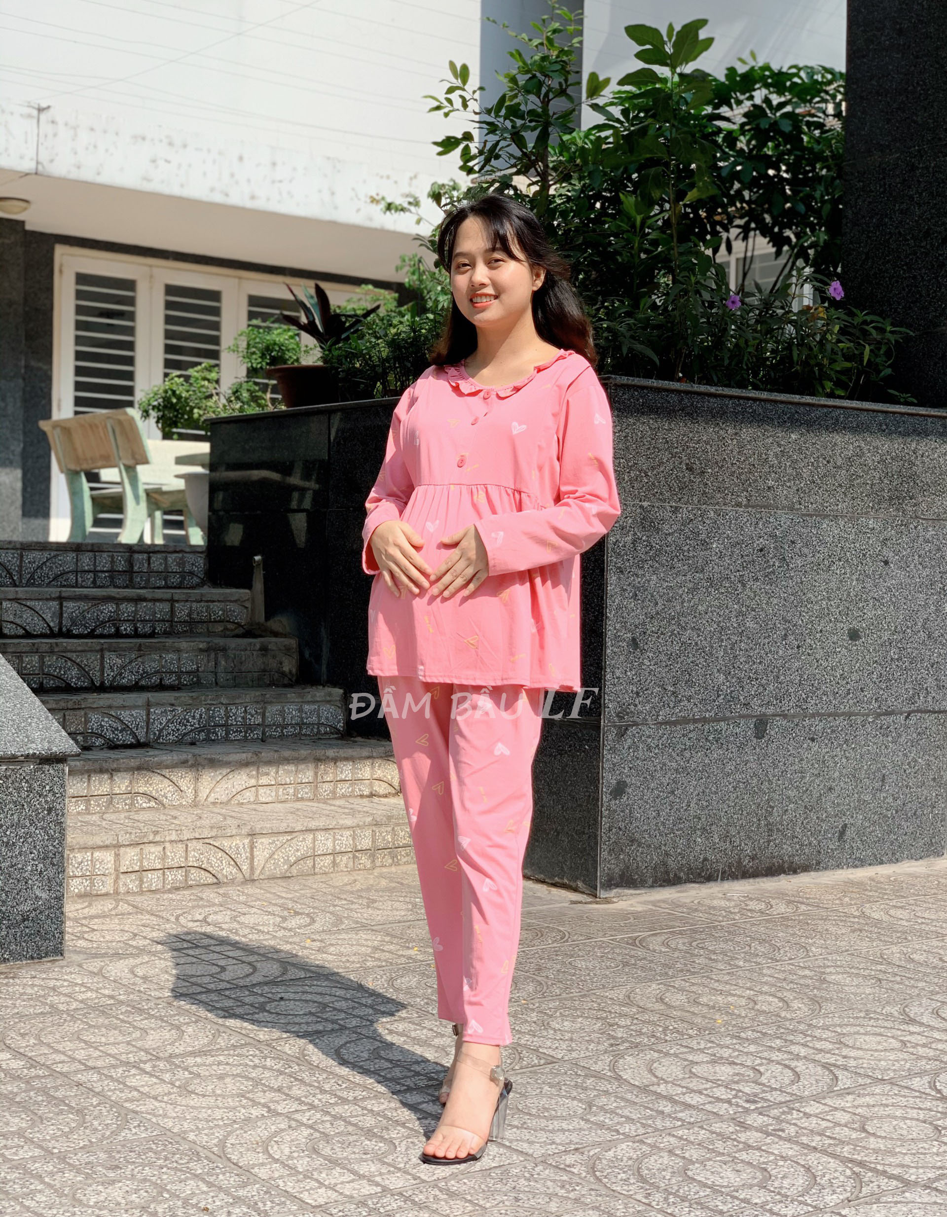 Đồ bộ bầu thun cotton PINK98