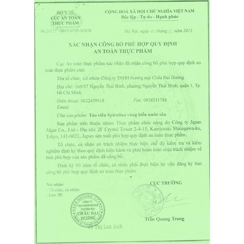 Tảo Spirulina +10% Deep Sea No.1