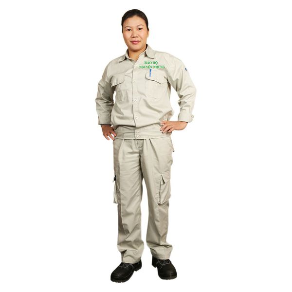 Quần áo bảo hộ túi hộp màu ghi