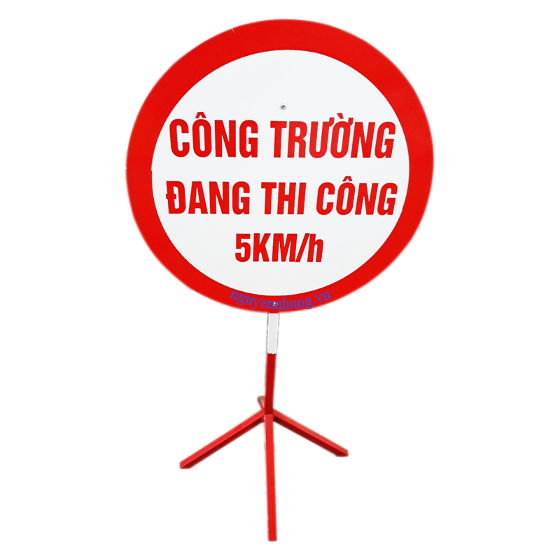 Biển báo công trường đang thi công