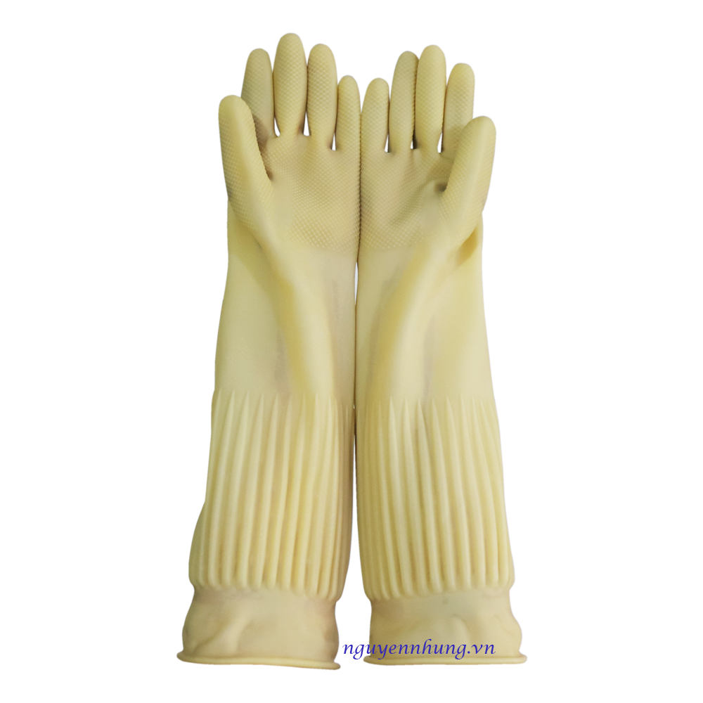 Găng tay cao su dài cỡ XL