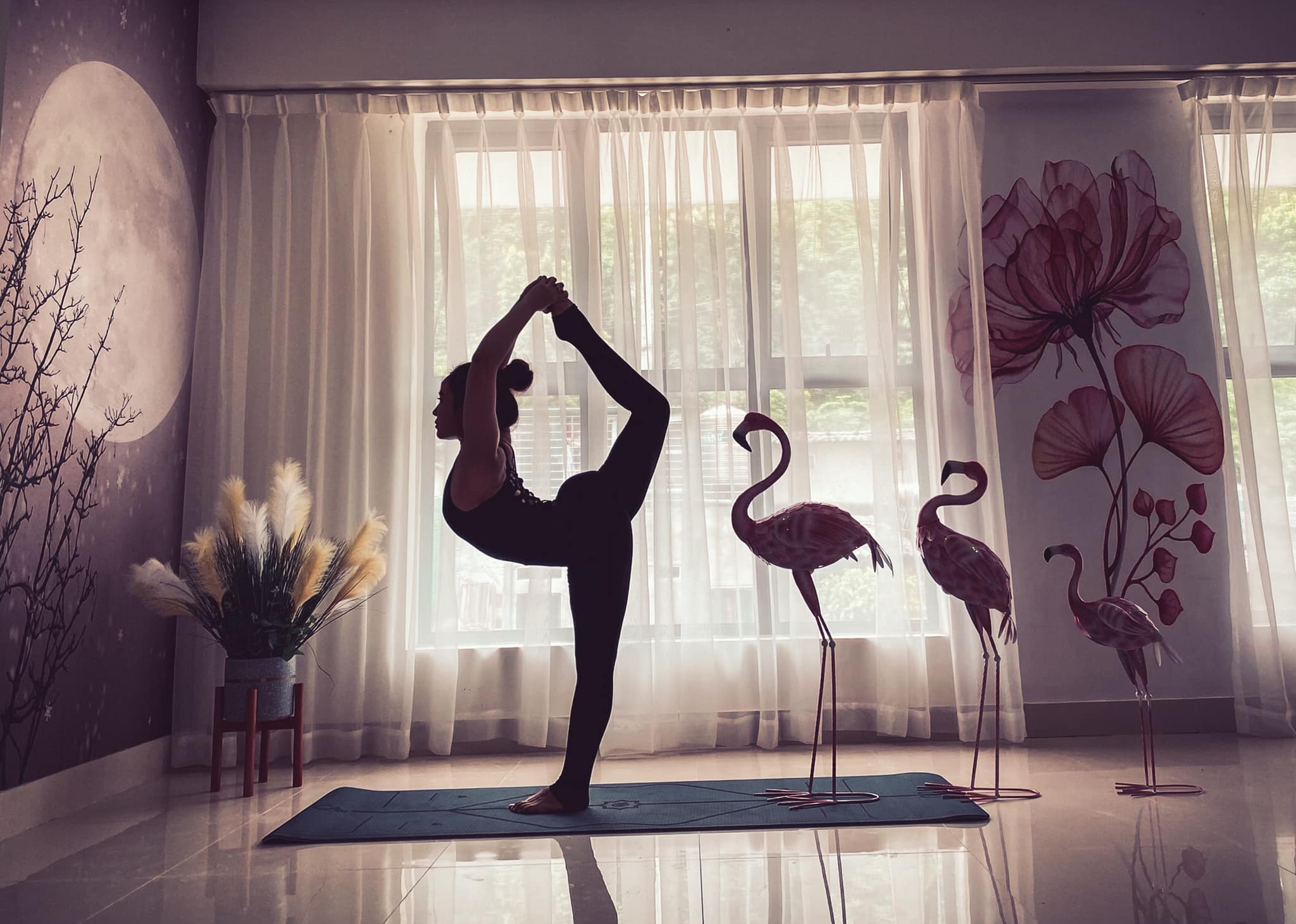 thiết kế thi công tranh dán tường 3D tại shaly yoga lào cai