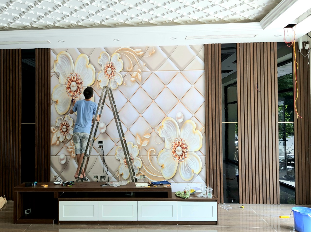 tranh tường lào cai