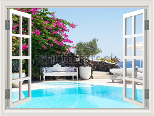 tranh dán tường cảnh biển Lào Cai