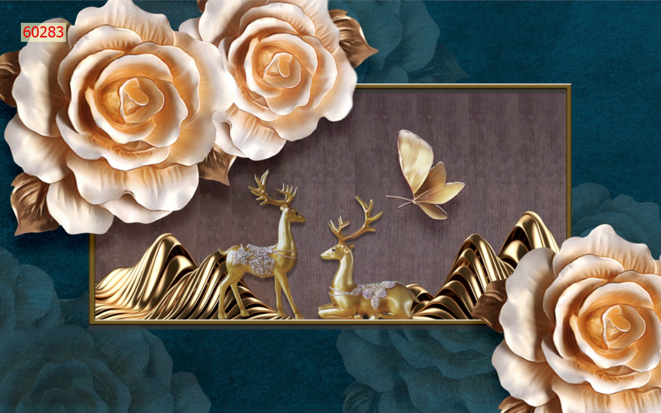 tranh dán tường hoa 3d lào cai giá rẻ