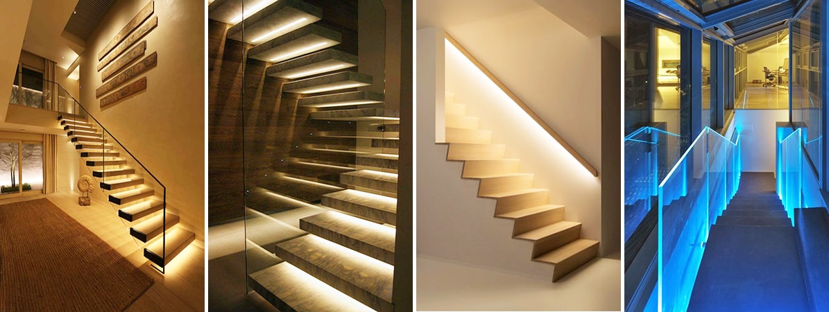 ĐÈN LED ÂM CẦU THANG TRONG NHÀ