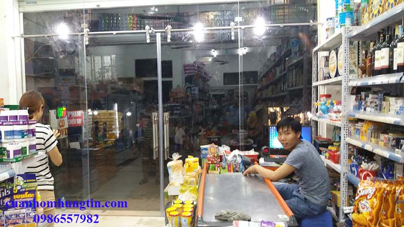 cửa trượt ray treo inox lắp tại vũ thạnh hà nội