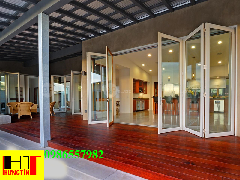 cửa nhôm xingfa xếp gấp cầu giấy hà nội