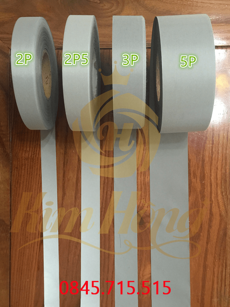DÂY PHẢN QUANG POLY sáng bạc( Low reflective fabric)