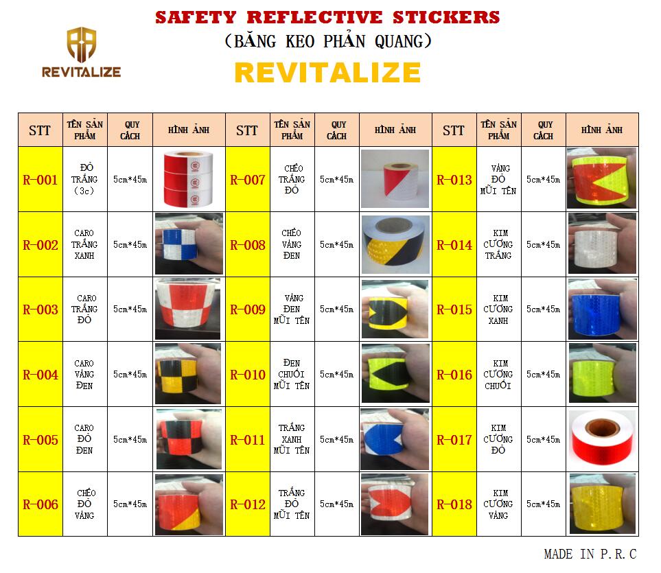 BĂNG KEO PHẢN QUANG (SAFETY REFLECTIVE STICKERS )