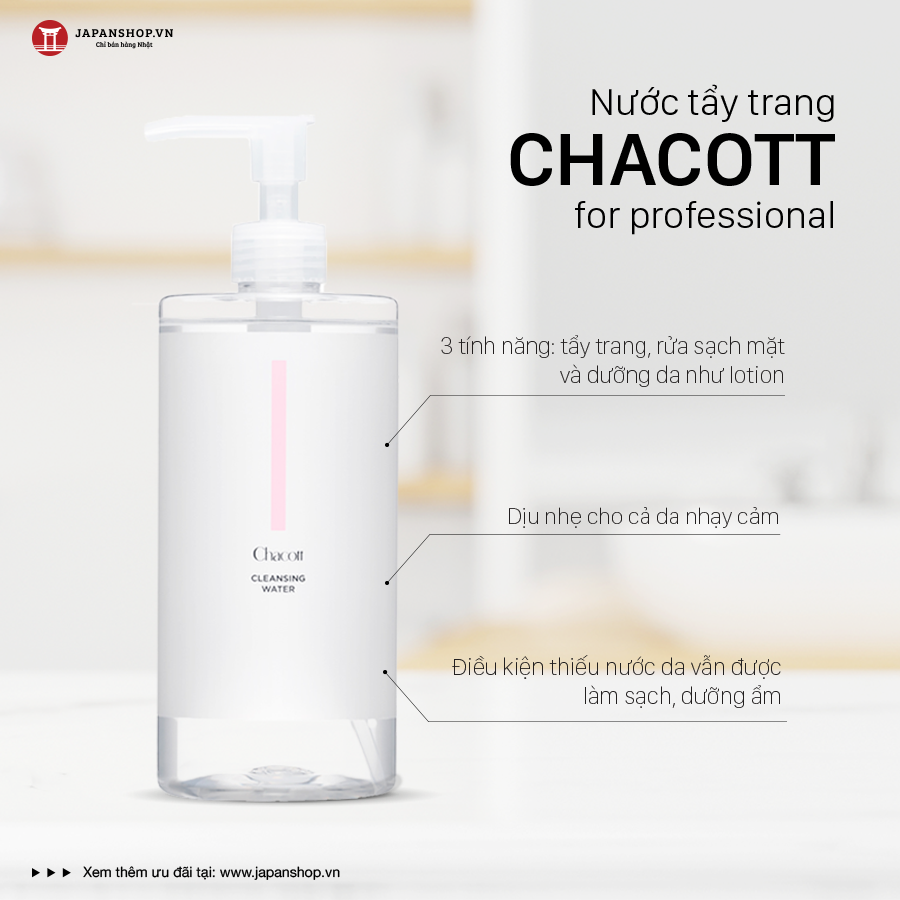 Nước tẩy trang Chacott for Professionals 500ml