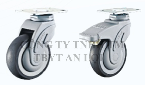 Bánh xe phi 75 mặt đế càng nhựa chịu lực