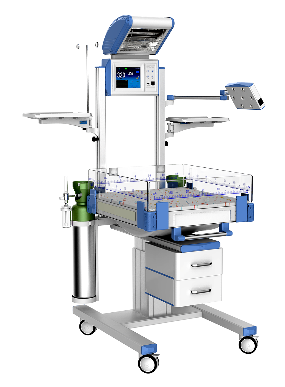 BÀN HỒI SỨC SƠ SINH - IW 2000