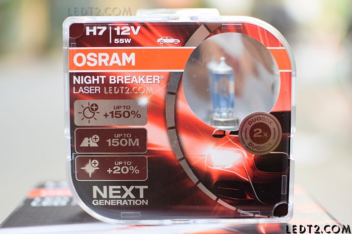 Đèn Halogen Osram Night Breaker Laser +150% chân H4, H11, H7, HB3, HB4, H1, H3