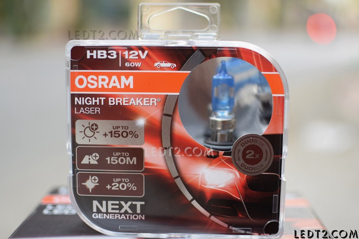 Đèn Halogen Osram Night Breaker Laser +150% chân H4, H11, H7, HB3, HB4, H1, H3