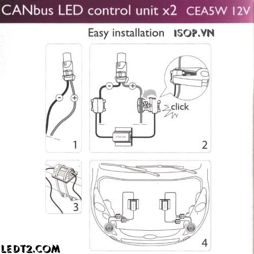 LED Adapter Canbus Philips 5w 21w