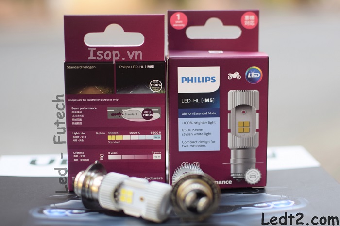 Đèn pha LED Philips M5 Ultinon Essential Moto